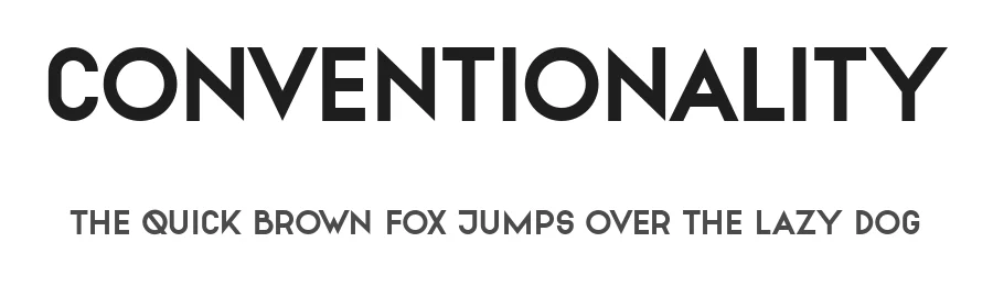 Conventionality by Vladimir Nikolic — Sans Serif Font