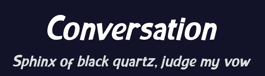 Conversation by Toko Laris Djaja — Decorative Font — thumbnail 2