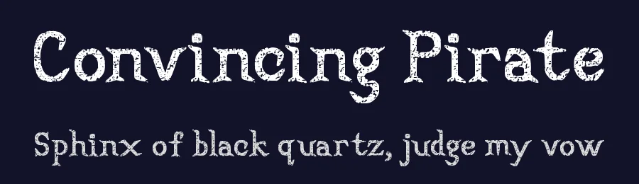 Convincing Pirate by Walter E Stewart — Decorative Font — thumbnail 2