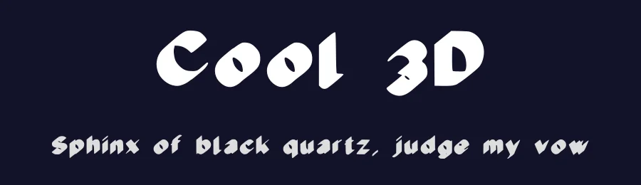 Cool 3D by Socialh — Decorative Font — thumbnail 2