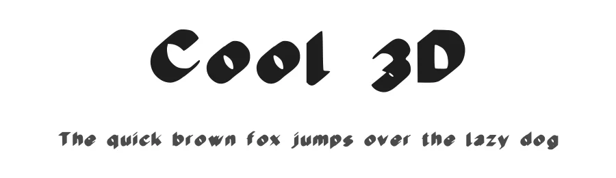 Cool 3D by Socialh β Decorative Font