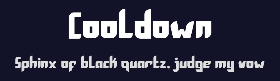 Cooldown by Kong Font — Sans Serif Font — thumbnail 2