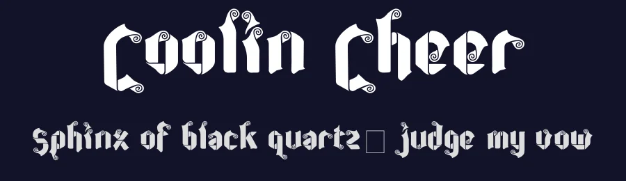 Coolin Cheer by Wates Awal — Decorative Font — thumbnail 2