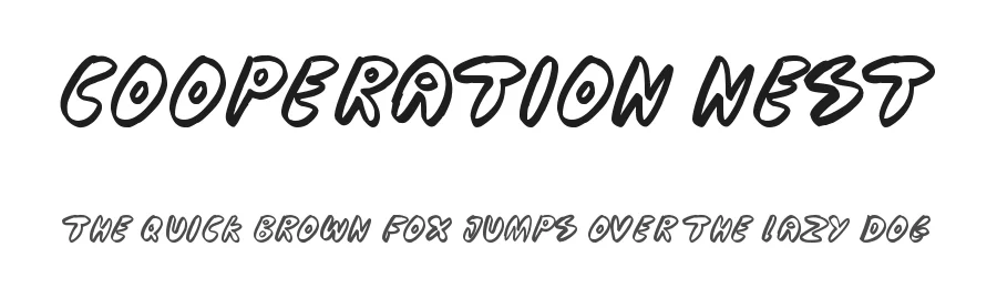 Cooperation Nest by JSH creates — Decorative Font
