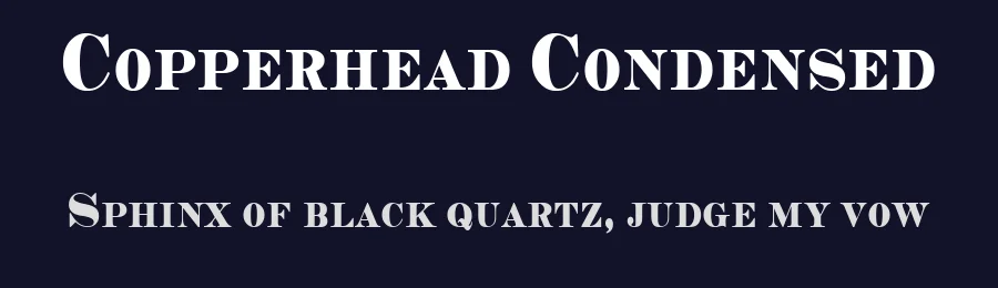 Copperhead Condensed by Kustomtype — Serif Font — thumbnail 2