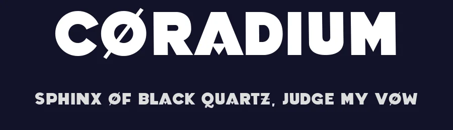 Coradium by James Barnardo — Decorative Font — thumbnail 2