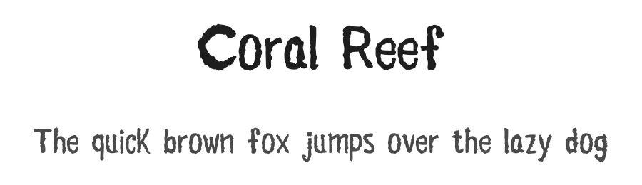 Coral Reef by Golder Jagat — Decorative Font
