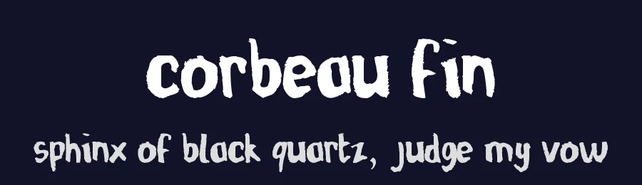 Corbeau Fin by Célia Astori — Decorative Font — thumbnail 2