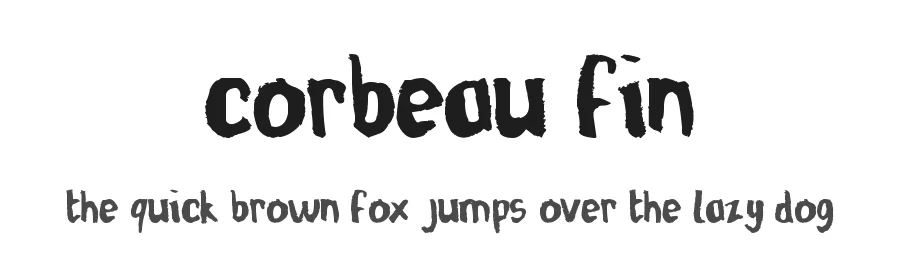 Corbeau Fin by Cรฉlia Astori โ Decorative Font