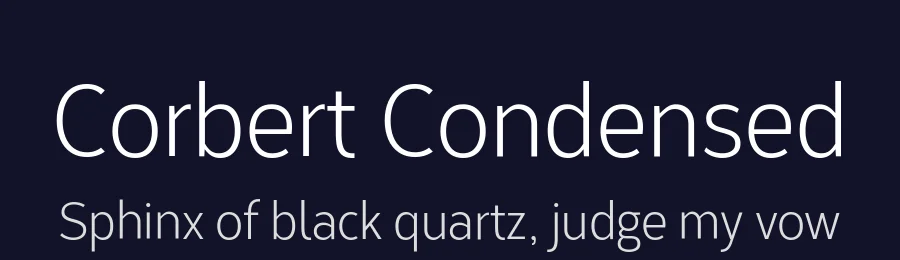 Corbert Condensed by The Northern Block — Sans Serif Font — thumbnail 2