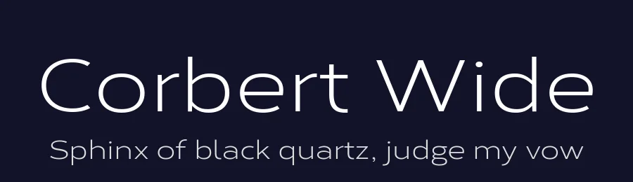 Corbert Wide by The Northern Block — Sans Serif Font — thumbnail 2