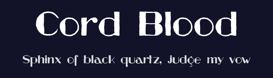 Cord Blood by Steven Joss — Decorative Font — thumbnail 2