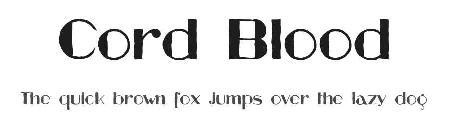 Cord Blood by Steven Joss — Decorative Font