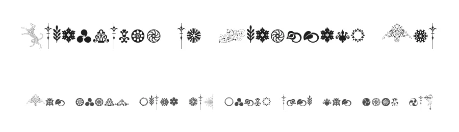 Cornucopia of Ornaments Two by Intellecta Design β Dingbats Font