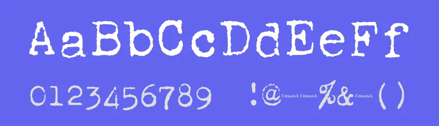 Corona 4 Typewriter by Aleksandar Stevanov — Decorative Font — thumbnail 3
