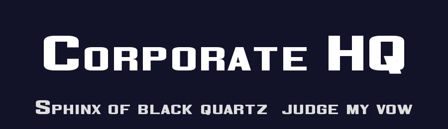 Corporate HQ by Vic Fieger — Sans Serif Font — thumbnail 2