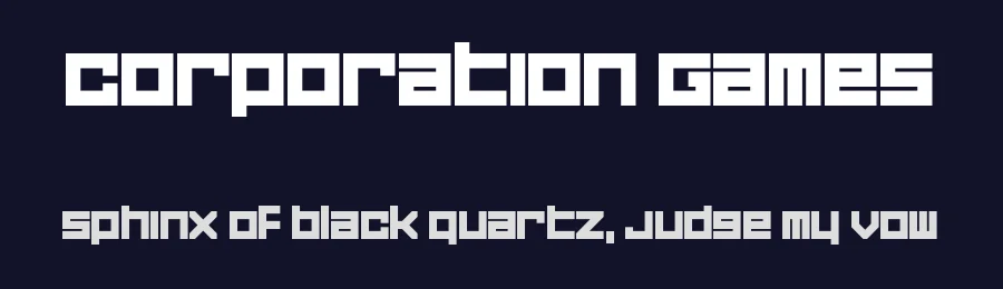 Corporation Games by Chequered Ink — Display Font — thumbnail 2