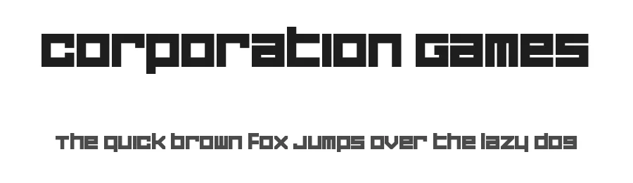 Corporation Games by Chequered Ink — Display Font