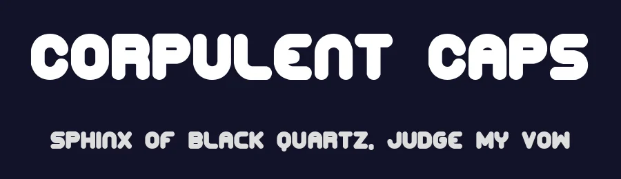 Corpulent Caps by Ænigma — Display Font — thumbnail 2