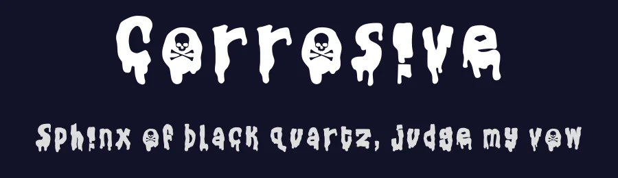 Corrosive by Sierra Stephens — Decorative Font — thumbnail 2