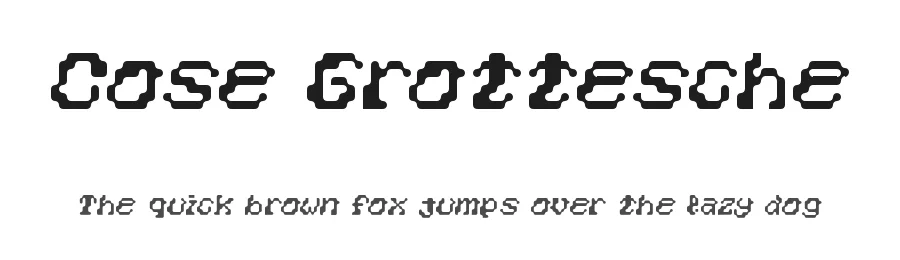 Cose Grottesche by Riccardo Martellato — Display Font