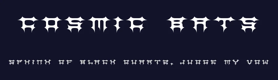 Cosmic Bats by Cosmic Cosmos — Blackletter Font — thumbnail 2