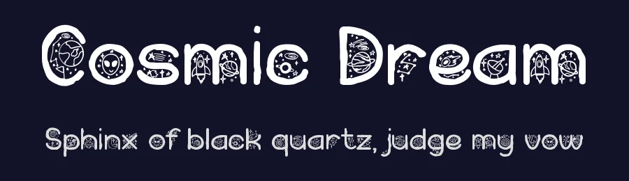 Cosmic Dream by Satoro Satoro — Decorative Font — thumbnail 2