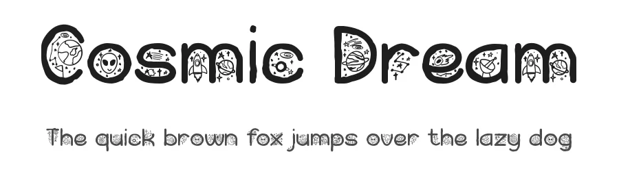 Cosmic Dream by Satoro Satoro — Decorative Font