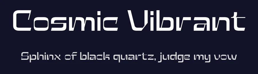 Cosmic Vibrant by Sronstudio — Display Font — thumbnail 2