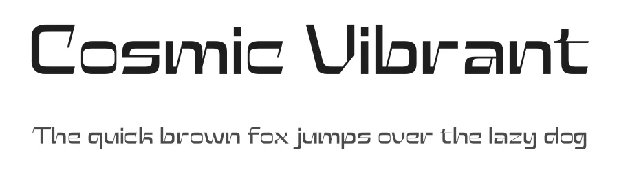 Cosmic Vibrant by Sronstudio β Display Font