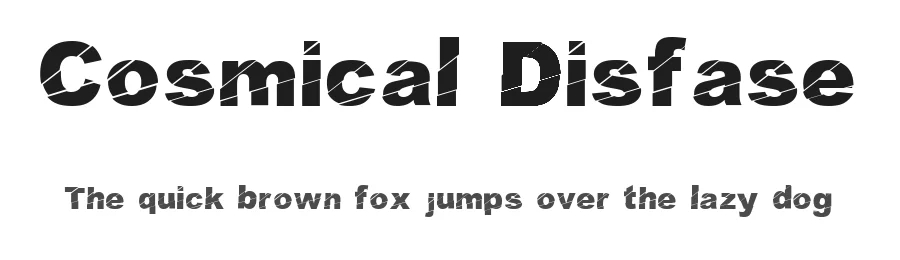 Cosmical Disfase by Jesús Sandoval Tapia — Decorative Font