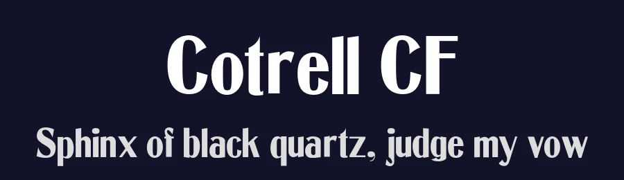 Cotrell CF by Chuck's Fonts — Decorative Font — thumbnail 2