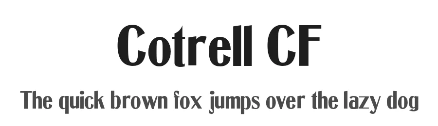 Cotrell CF by Chuck's Fonts — Decorative Font