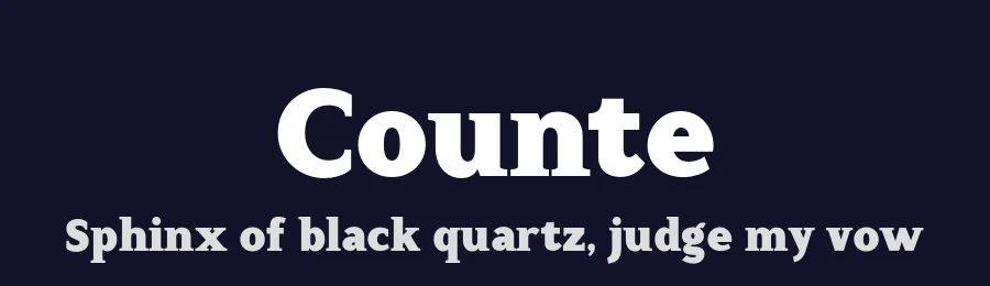Counte by Namela Type — Serif Font — thumbnail 2