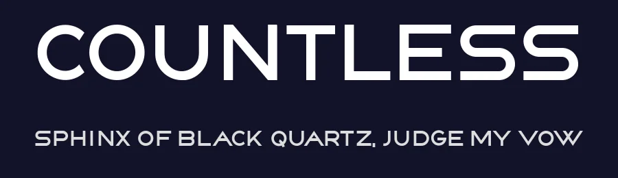 Countless by Vladimir Nikolic — Sans Serif Font — thumbnail 2