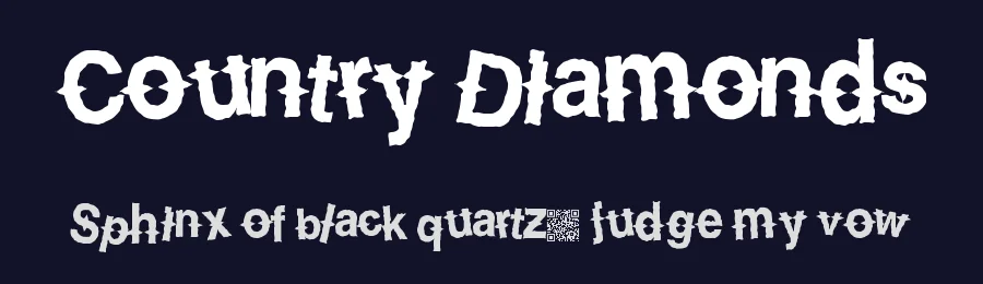 Country Diamonds by Xerographer Fonts — Decorative Font — thumbnail 2