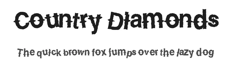 Country Diamonds by Xerographer Fonts — Decorative Font