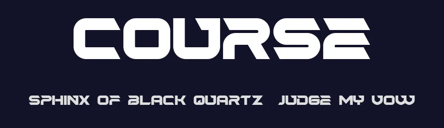 Course by Vladimir Nikolic — Display Font — thumbnail 2