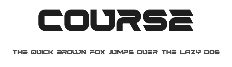 Course by Vladimir Nikolic — Display Font