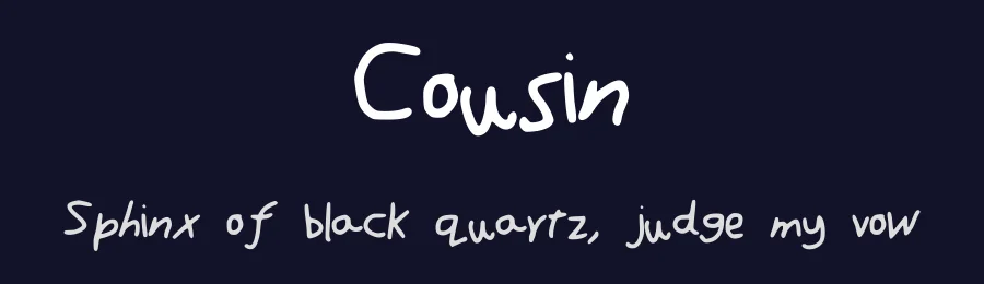 Cousin by Bjokey — Script Handwritten Font — thumbnail 2