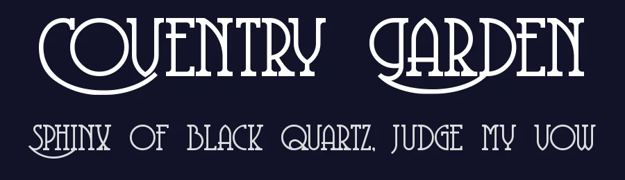 Coventry Garden by Nick's Fonts — Decorative Font — thumbnail 2