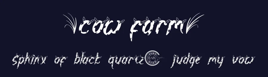 Cow Farm by RaisProject — Decorative Font — thumbnail 2
