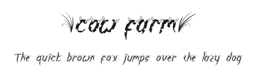 Cow Farm by RaisProject โ Decorative Font