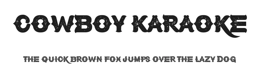Cowboy Karaoke by Fontmonger — Decorative Font