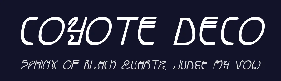 Coyote Deco by Iconian Fonts — Decorative Font — thumbnail 2