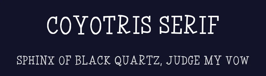 Coyotris Serif by Jayvee Enaguas — Decorative Font — thumbnail 2
