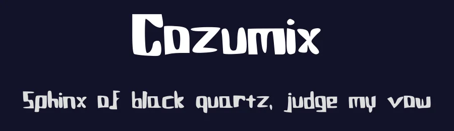 Cozumix by Jake Luedecke — Decorative Font — thumbnail 2