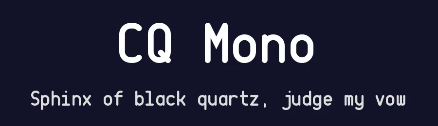 CQ Mono by Chequered Ink — Sans Serif Font — thumbnail 2
