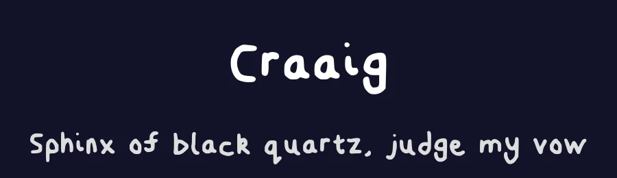 Craaig by Craaig — Script Handwritten Font — thumbnail 2