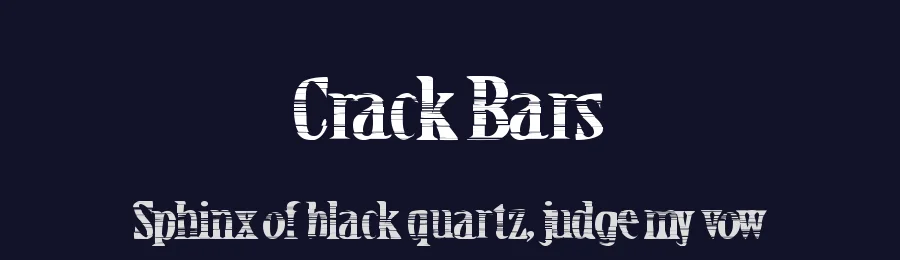 Crack Bars by Xerographer Fonts — Decorative Font — thumbnail 2